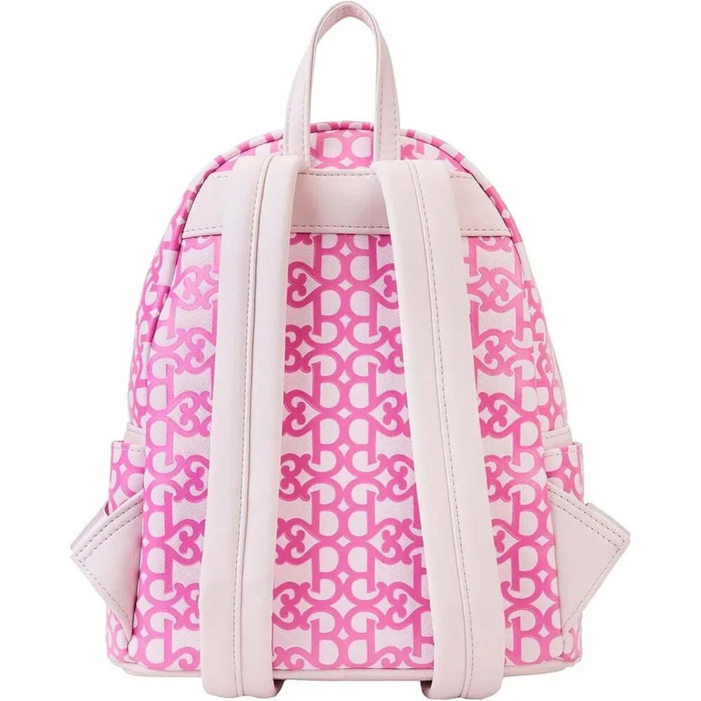 Loungefly Barbie The Movie Logo Double Strap Mini Backpack - Picture 3 of 8